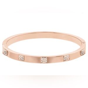 Swarovski Crystal Tactic Bangle Bracelet, Rose Gold, Size M, Brand New